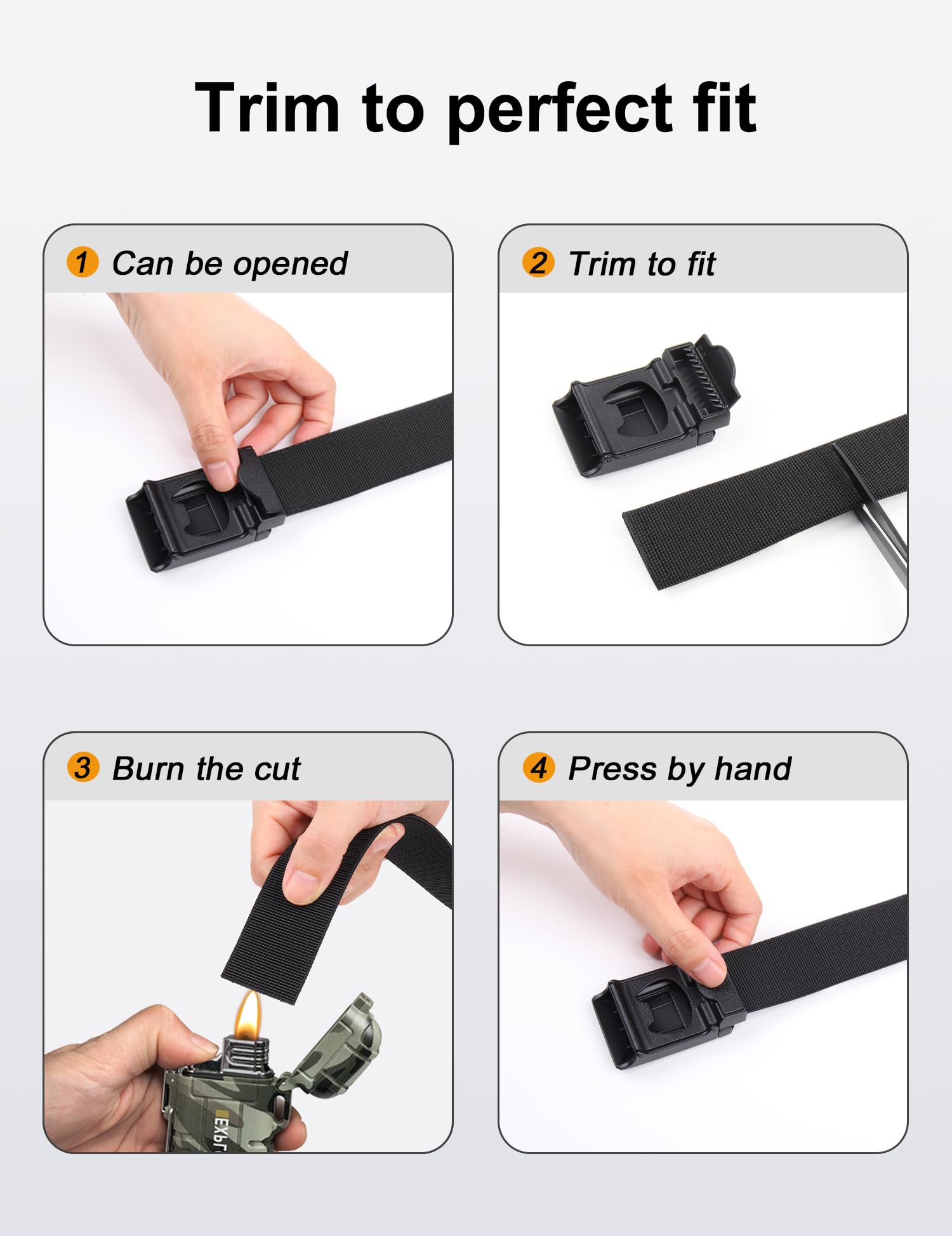 JUKMO Men's Stretch Tactical Belt, 1.5" Elastic Nylon Web with Flip Buckle | Quick Release Belt for Military Work Rigger Hiking
