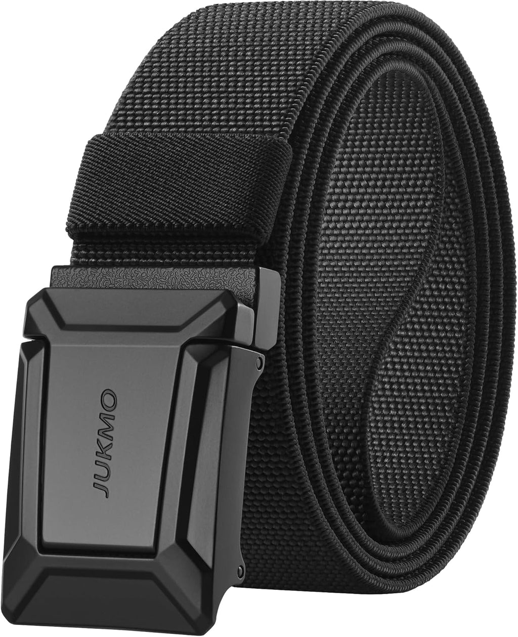 JUKMO Men's Stretch Tactical Belt, 1.5" Elastic Nylon Web with Flip Buckle | Quick Release Belt for Military Work Rigger Hiking