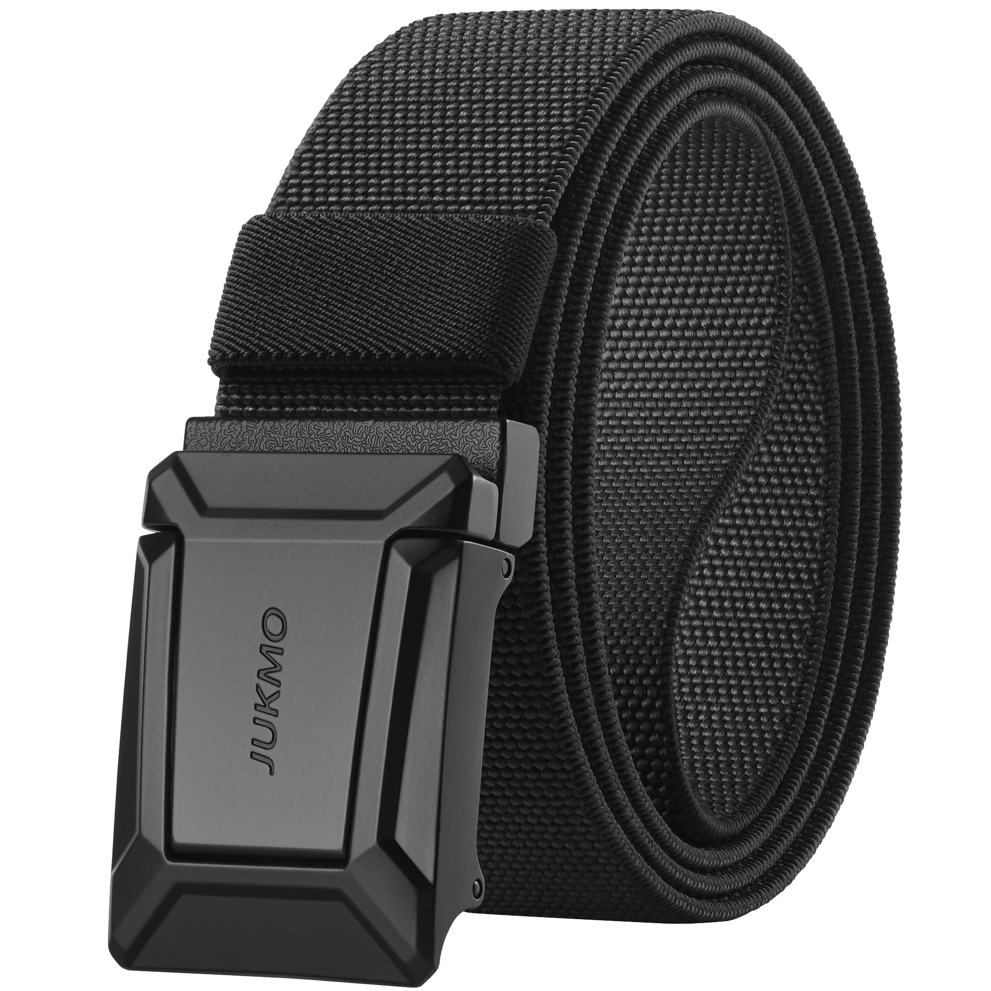 JUKMO Men's Stretch Tactical Belt, 1.5" Elastic Nylon Web with Flip Buckle | Quick Release Belt for Military Work Rigger Hiking