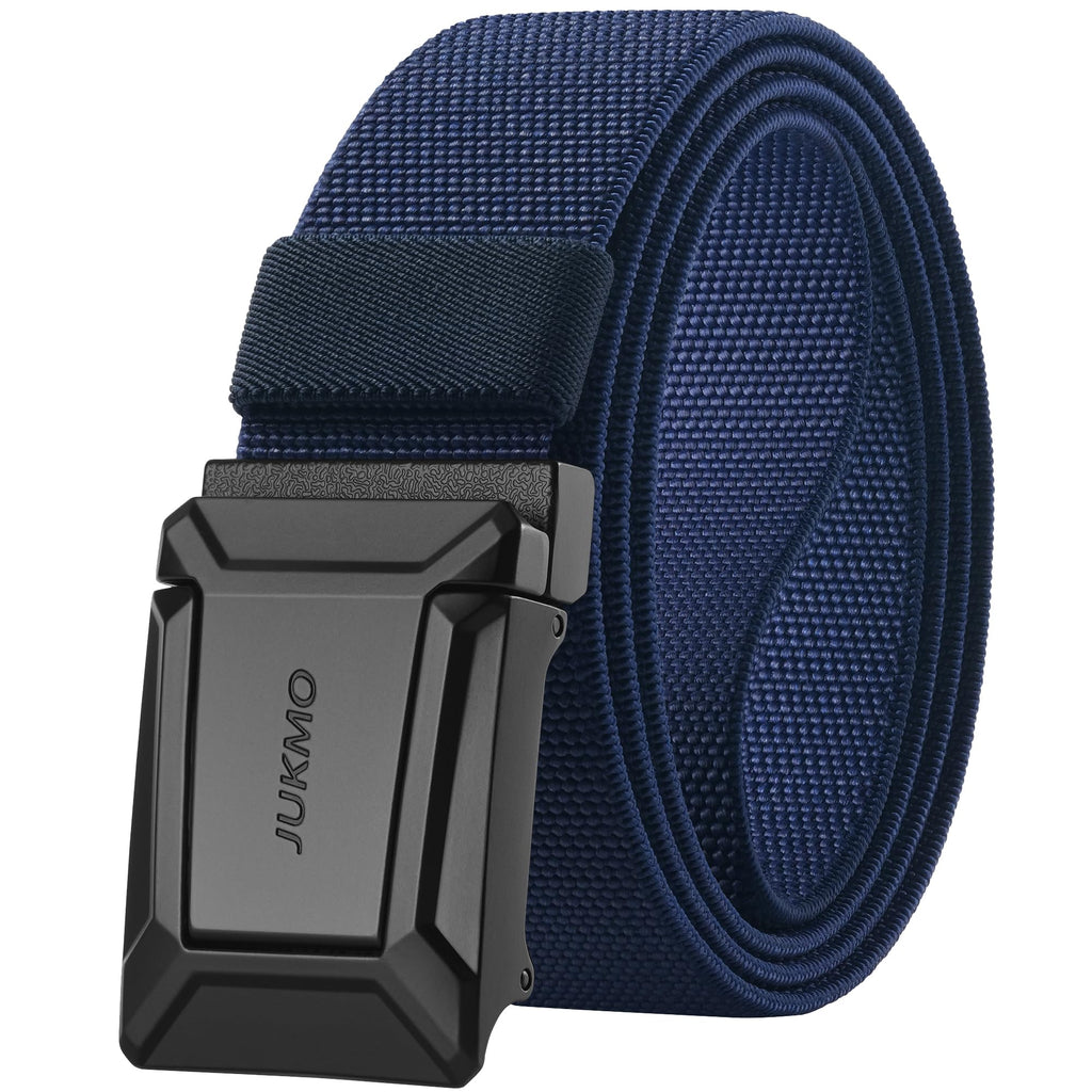 JUKMO Men's Stretch Tactical Belt, 1.5" Elastic Nylon Web with Flip Buckle | Quick Release Belt for Military Work Rigger Hiking