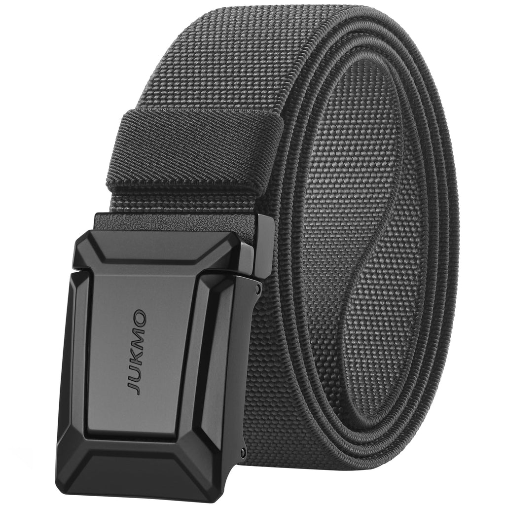 JUKMO Men's Stretch Tactical Belt, 1.5" Elastic Nylon Web with Flip Buckle | Quick Release Belt for Military Work Rigger Hiking