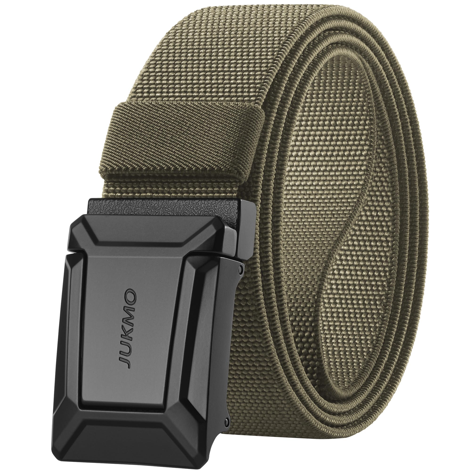 JUKMO Men's Stretch Tactical Belt, 1.5" Elastic Nylon Web with Flip Buckle | Quick Release Belt for Military Work Rigger Hiking