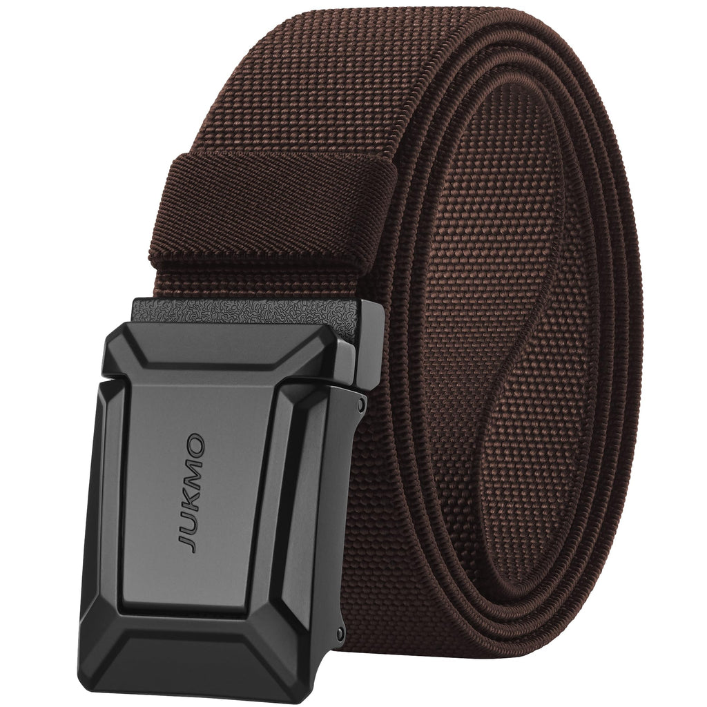 JUKMO Men's Stretch Tactical Belt, 1.5" Elastic Nylon Web with Flip Buckle | Quick Release Belt for Military Work Rigger Hiking