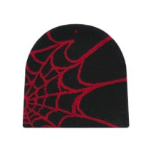 Four Seasons Men's And Women's Universal Y2K Knit Hat Spider Web Riding Outdoor Sports Fashion Hat